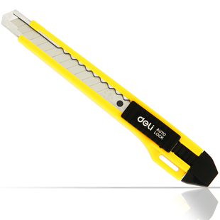 得力美工刀2031裁纸刀中号壁纸刀学生手工劳动安全工具刀办公文具