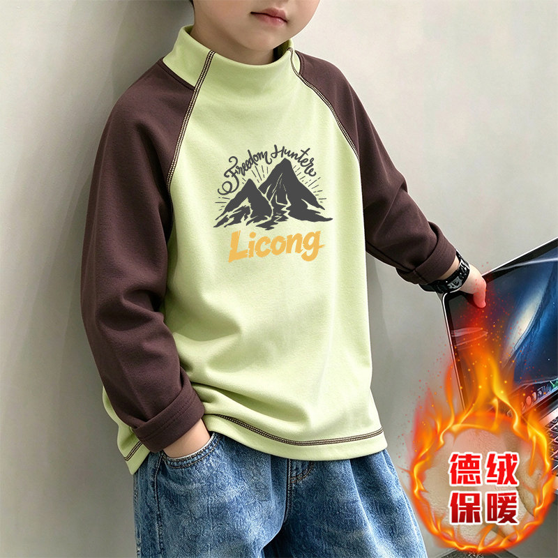 儿童韩版痞帅保暖长袖T恤