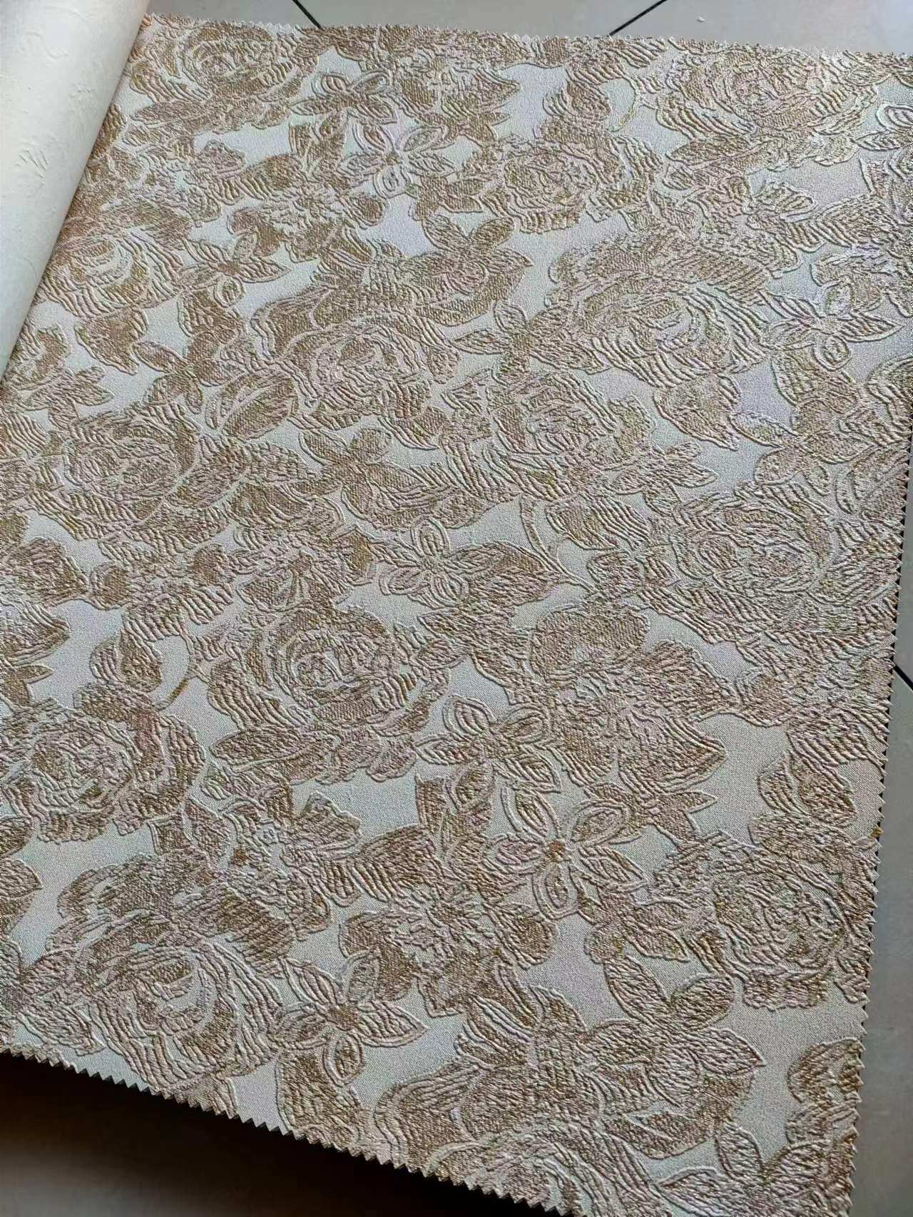 意大利进口展拜邸深压纹壁纸现代简约粉色玫瑰花女孩房背景墙壁纸