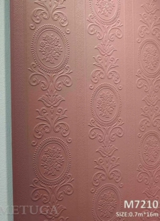 现货墙纸 复古小红书网红款 刷漆壁纸海基布竖条纹大马士革美式 法式