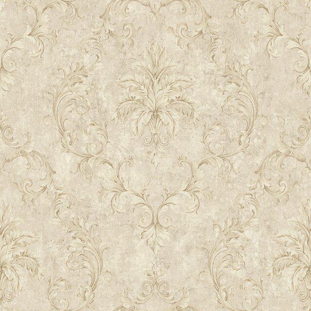 美式乡村壁纸纯纸卡其色石纹底欧式大马士革客厅卧室电视背景墙纸