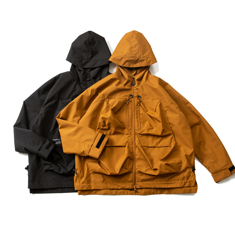 2023春季新款特氟龙三防纯色户外机能风衣夹克春天外套男士上衣潮