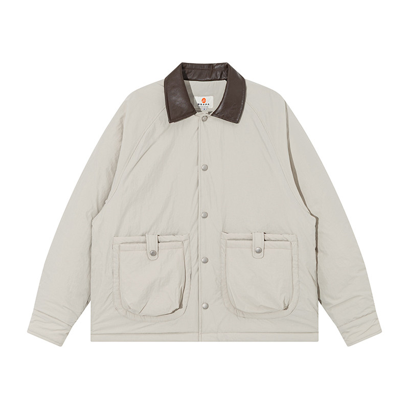 BSAPA 冬装新款翻领棉服外套猎装立体口袋保暖棉衣 MY3117