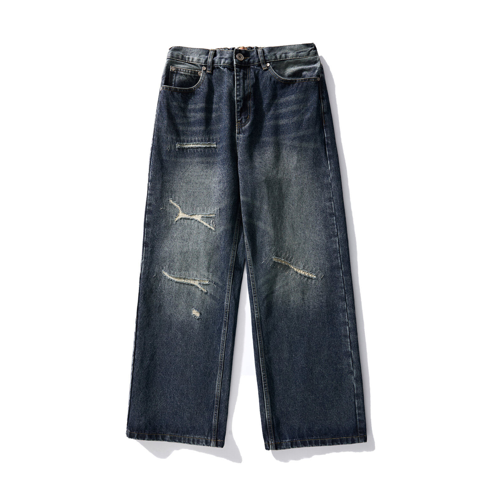 2026年春季上新款美式高街工装牛仔裤男款春秋宽松休闲直筒裤子男