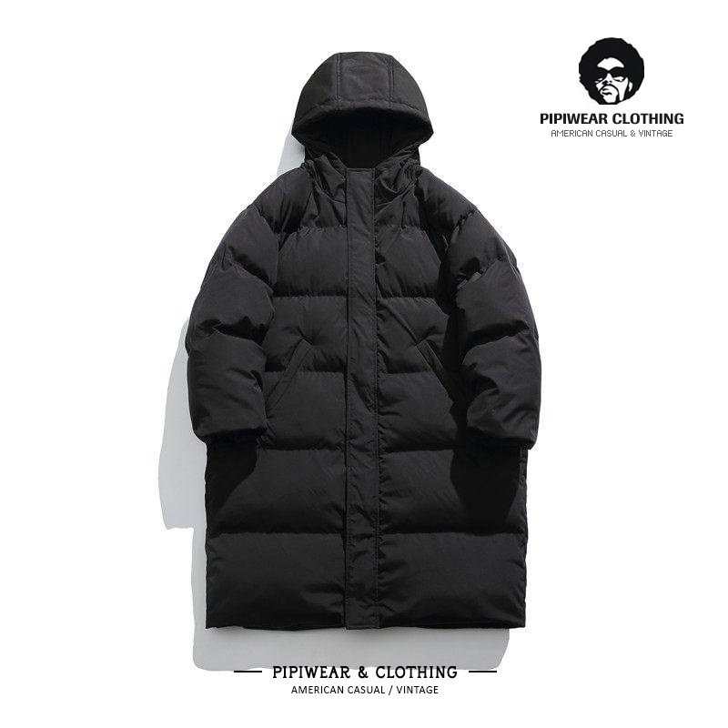 中长款连帽棉服防风保暖棉衣外套