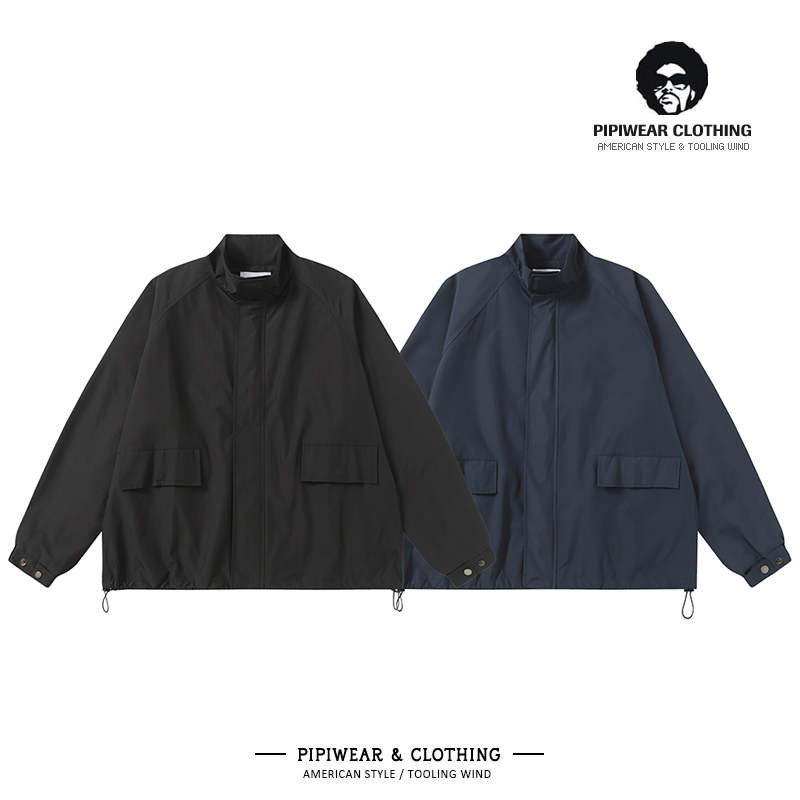 户外三防工装夹克男廓形立领外套