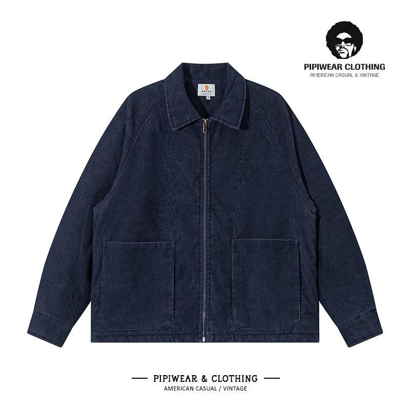 灯芯绒加厚棉衣外套通勤工装棉服