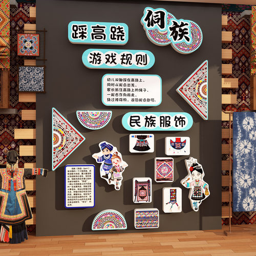 幼儿园非遗侗族游戏环创主题
