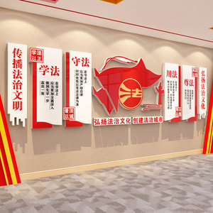 法律师事务所墙面装饰企业文化氛围布置办公室司形象背景标语贴画