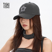 英同款 TUshu 雪绒花～张元 百搭刺绣鸭舌帽子女复古百搭软顶棒球帽
