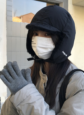 TUshu/圆圆面包帽～冬季滑面毛绒雷锋帽加绒保暖防寒护耳飞行帽潮