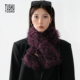 毛毛交叉围脖气质保暖防寒护颈长款 TUshu 时髦深紫色～冬季 围巾女