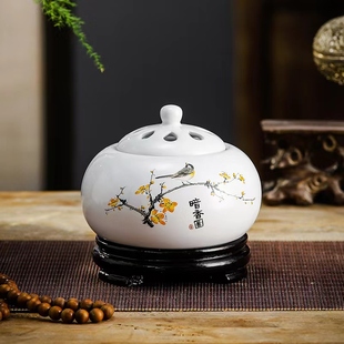 新品电子香薰定时调温净化空气炉陶瓷插电熏香檀沉香木块粉精油炉