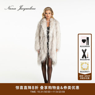 【田曦薇同款】NanaJacqueline野生纹环保皮草女品牌新款时尚外套