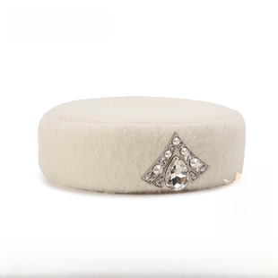 【同款郑秀艳】Nanajacqueline帽子配件，高端覆古钻石饰品，女士