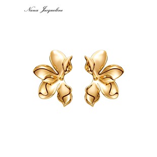 【赵露思同款】NanaJacqueline金色三角梅耳环女花朵耳钉耳饰礼物