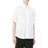 McQ 衬衫 麦昆男士 白色棉质刺绣飞燕造型商务休闲时尚