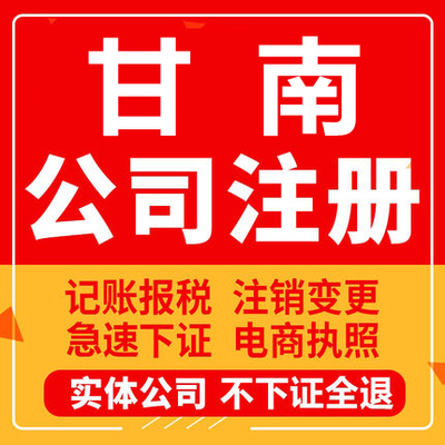 合作公司注册夏河碌曲玛曲迭部舟曲临潭工商营业执照注销变更