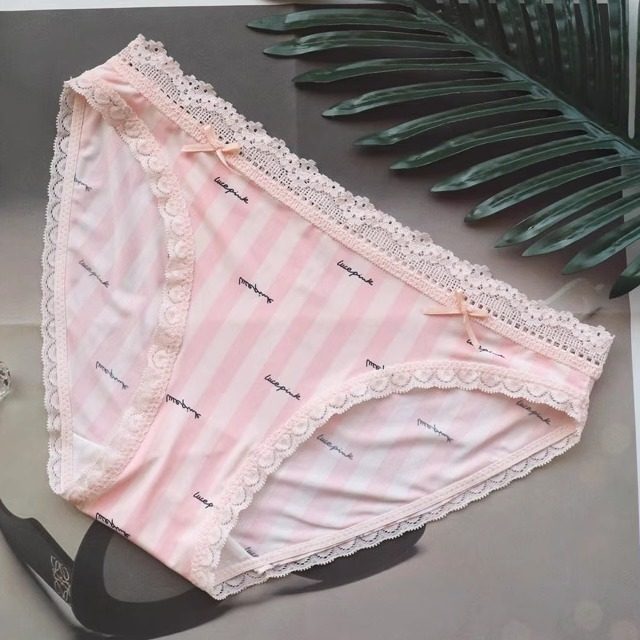 品质内裤女低腰性感三角裤纯欲风亲肤冰丝透气舒适内内蕾丝边短裤