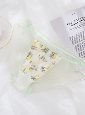 2026新款性感超薄内裤女网纱透明甜美可爱棉裆亲肤舒适三角裤少女