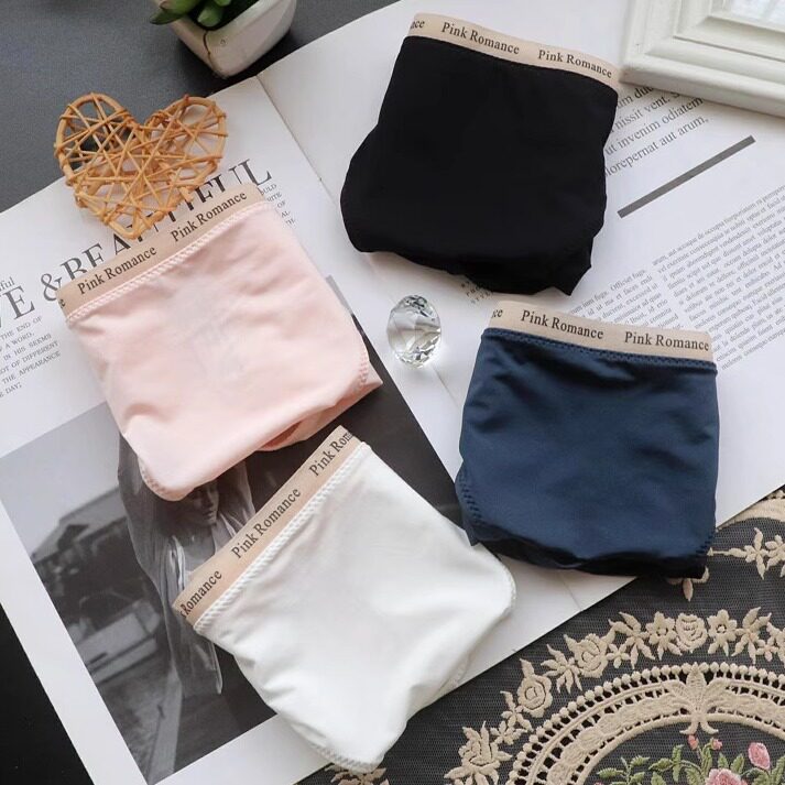 品质内裤女欧美少女简约超薄低腰高弹柔软透气女士三角裤纯欲棉裆