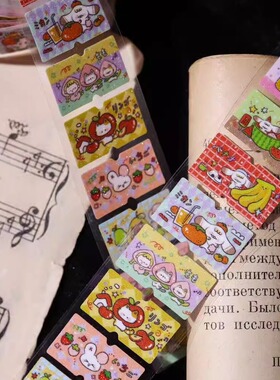 模切贴纸卷合成纸材质覆膜满天星200张/卷