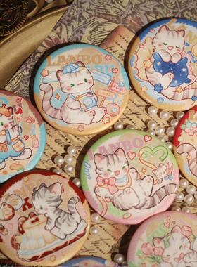 【1件包邮】E厘米&LANBOKABU新品周边58mm双闪吧唧