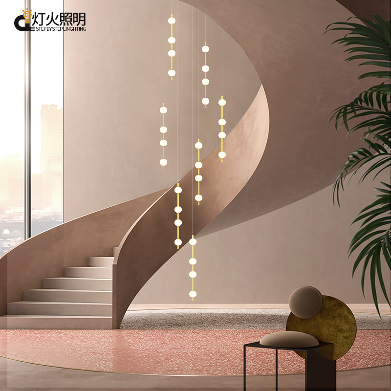 楼梯灯北欧简约轻奢个性创意loft别墅阁楼旋转扶梯复式楼梯间吊灯,家装灯饰光源,LOFT/复式住宅/楼梯吊灯,淘宝优惠券,粉丝福利购,淘宝优惠卷