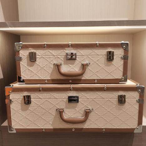 现代简约皮质软装样板房收纳盒