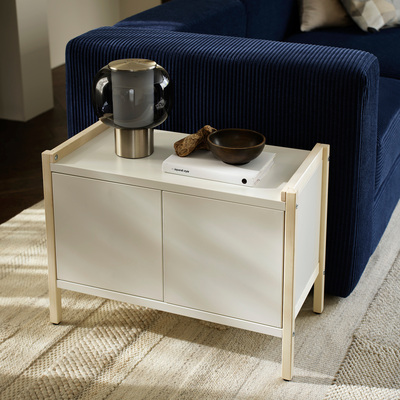 IKEA宜家代购耶纳本柜子白杨白色70x35x51厘米家用储物柜收纳柜