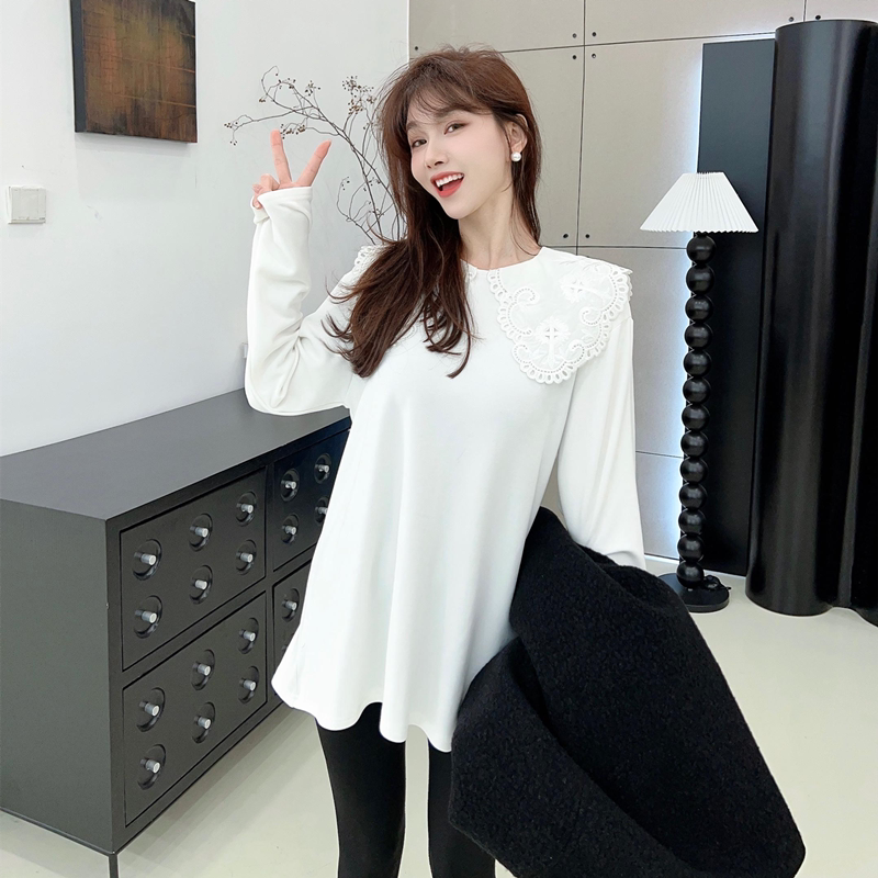 卡卡女装官方旗舰娃娃领加绒背心