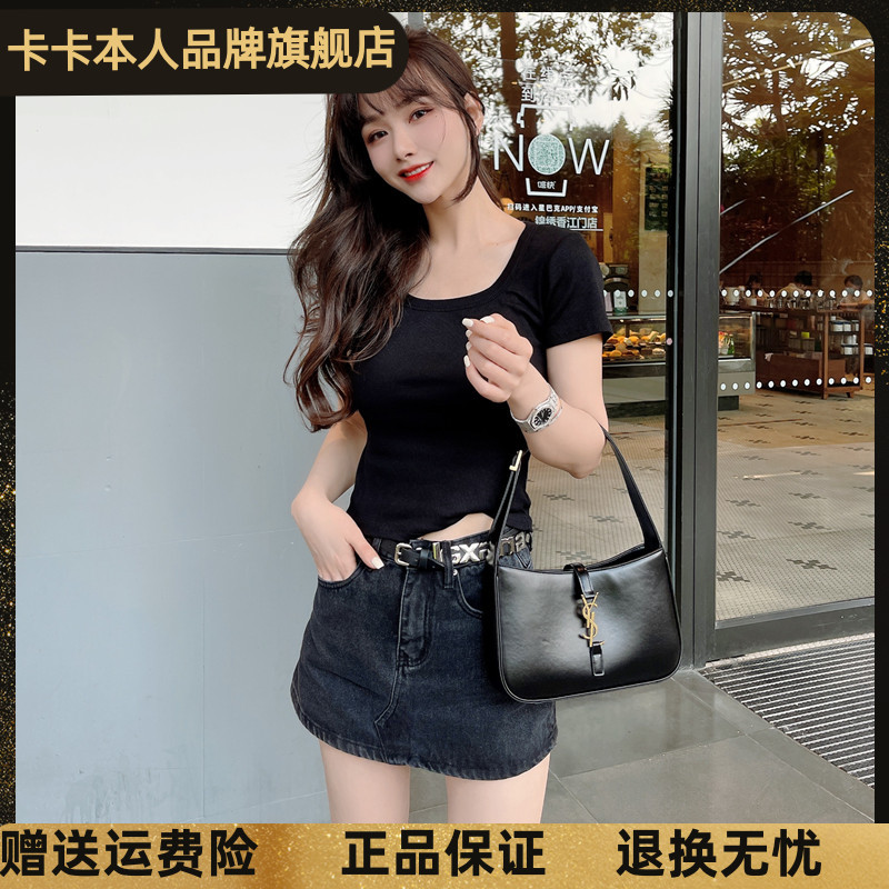 芭蕾上衣锁骨U领短袖卡卡正品