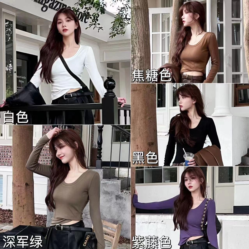 卡卡女装官方旗舰U领防走光T恤女