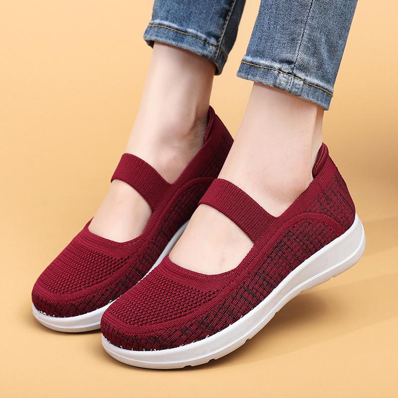 中老年妈妈鞋春秋单鞋防滑健步鞋