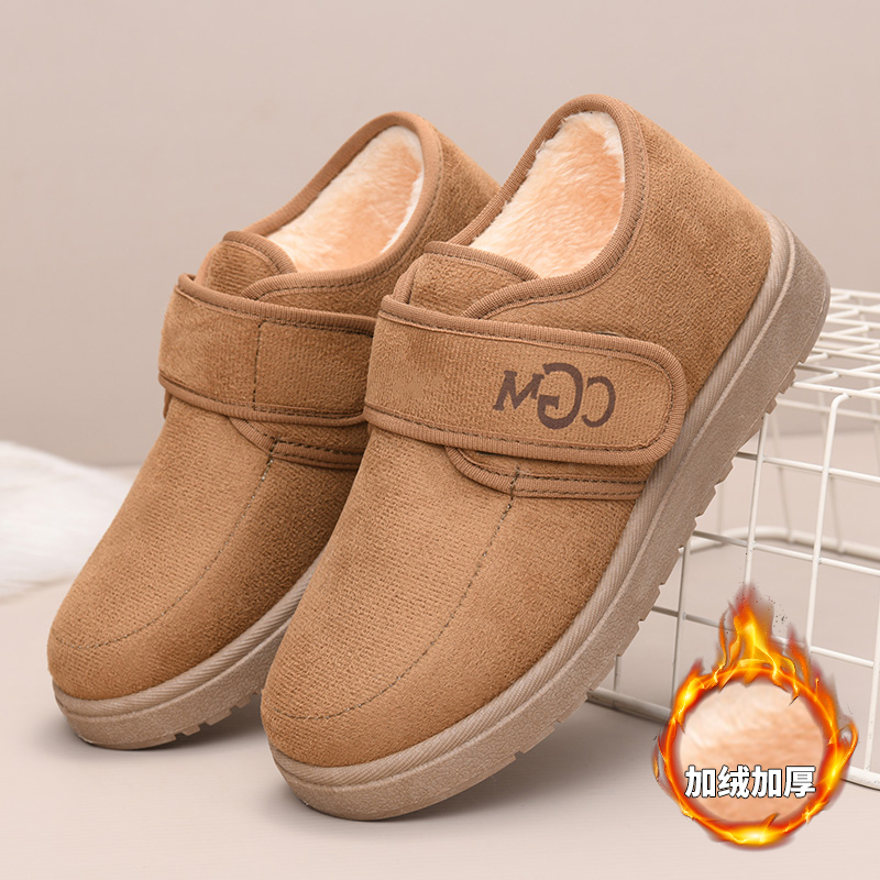 秋冬加绒绒面棉鞋老北京布鞋女鞋