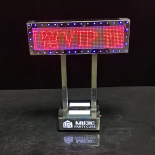 酒吧KTV黑卡董事席位卡LED发光不锈钢预留牌VIP客户包厢预留座位