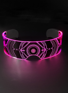 酒吧夜场舞台表演出酒气氛道具LED发光星际眼镜KTV音乐派对眼镜