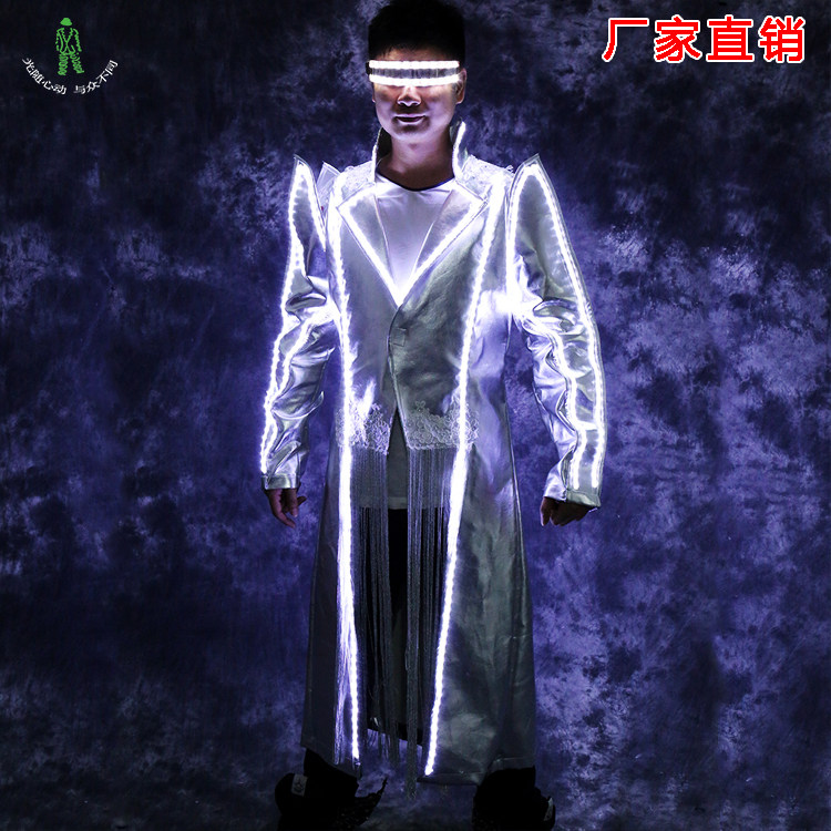 LED爆闪发光服夜店酒吧ktv舞台表演道具激光舞激光手套发光眼镜