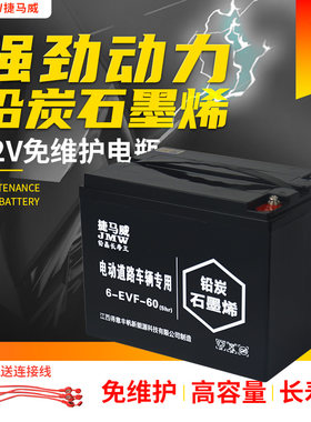 电动三轮车蓄电池四轮车电瓶游艇48V60A12V52AH安24V60V60ah72V60