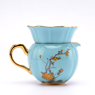 永丰源夫人瓷高端中国风陶瓷公道杯茶漏家用套装茶漏滤茶器茶具