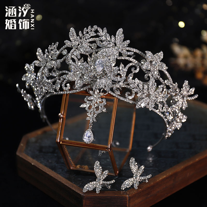 新款新娘闪亮锆石水钻发饰皇冠