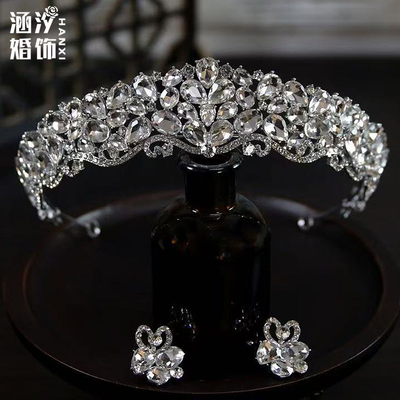 涵汐奢华水晶水钻新娘重工皇冠图片