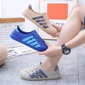 防臭防滑耐磨厚底透气潮流百搭居家外穿厨房开车凉鞋 洞洞鞋 男夏季