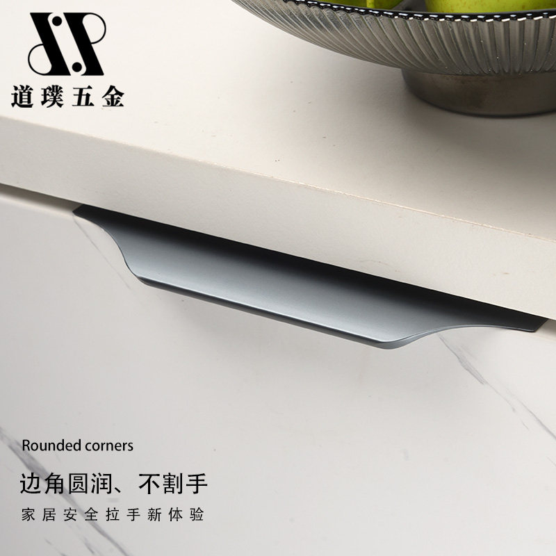 灰色隐形拉手超薄极简加长图片