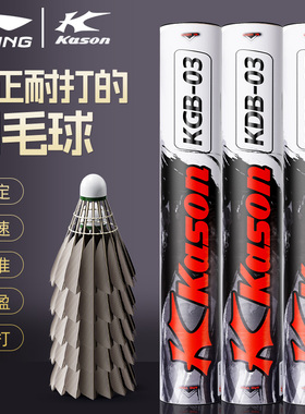 李宁羽毛球凯胜KDB03正品KDB05训练专业比赛耐打室外防风黑鹅毛球