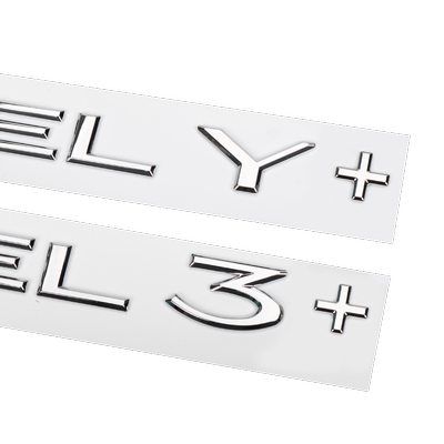 特斯拉焕新版Model3Y+加号车标贴