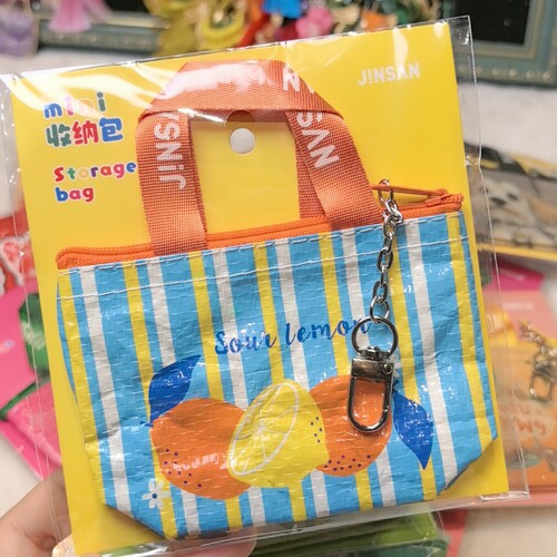 两件邮 挂件编织零钱包收纳袋pu防水