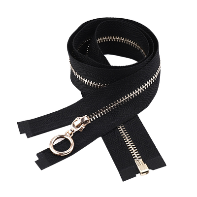 3号金属单头开口长拉链70cm夹克