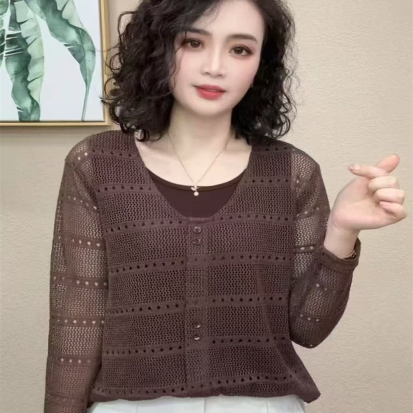 初秋休闲百搭长袖T恤女圆领套头假两件薄款上衣宽松遮肉减龄小衫