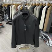 专柜 皮衣夹克加绒加厚皮衣商务高端男 立领短款 余单 春秋冬男士